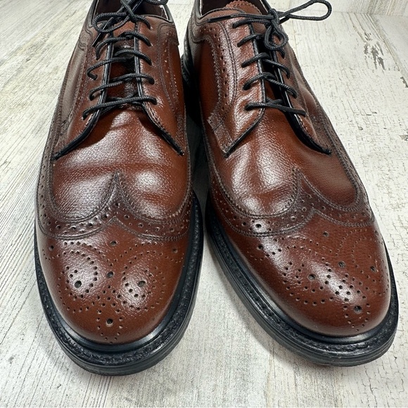 Morgan Quinn 1521 Washington Wing-tip Made in USA Brown Leather Oxford #429 - Picture 7 of 12